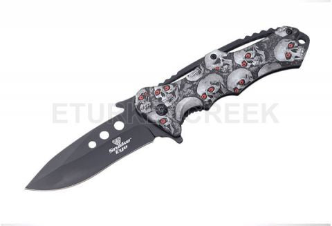 Tactical Fantasy Skull Assisted Knife 4.5"