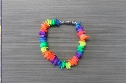 Neon Multi Colored Chip Shell Bracelet