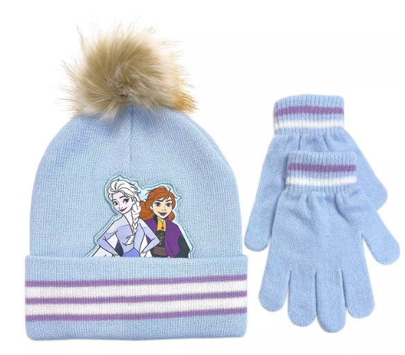 Disney Girls Frozen Hat and Gloves Set