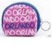 Orlando Round Coin Purse Neon Fuchsia White Blue