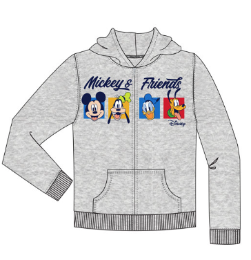 Mickey & Friends Line Up Youth Zipped Hoodie