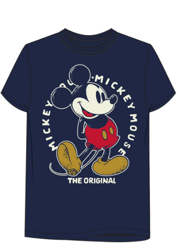 The Original Mickey Mouse Adult Navy Tee