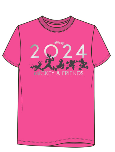 2024 Mickey & Friends Youth Pink Tee