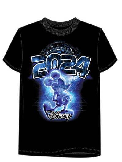 Youth Electric Mickey Black Tee 2024