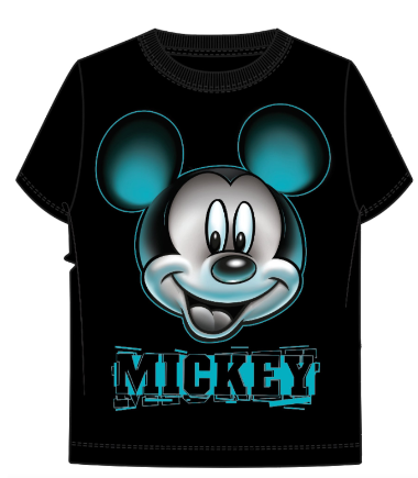 Disney Mickey Face Youth Black Tee
