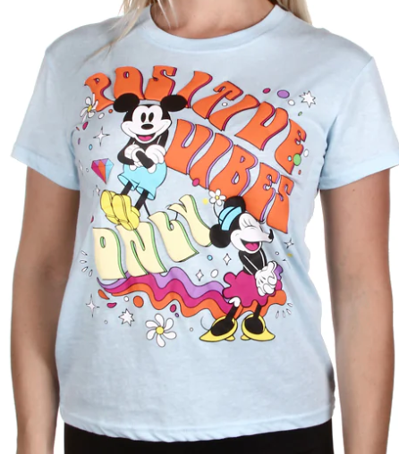 Mickey & Minnie Positive Vibes Only Junior Top
