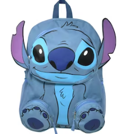 Stitch Front Body 16" Backpack With 3 Zipper Pockets