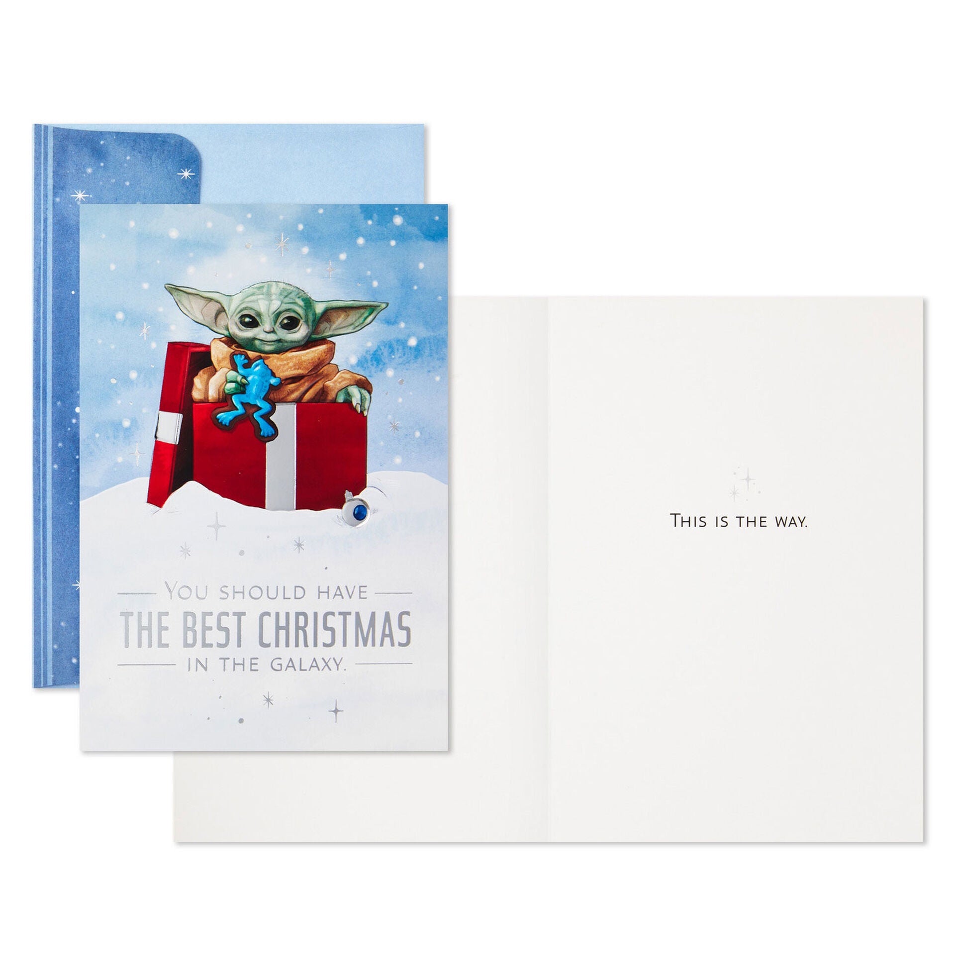 Star Wars: The Mandalorian™ Grogu™ Greetings Keepsake Ornament Inspired Boxed Christmas Cards, Pack of 16