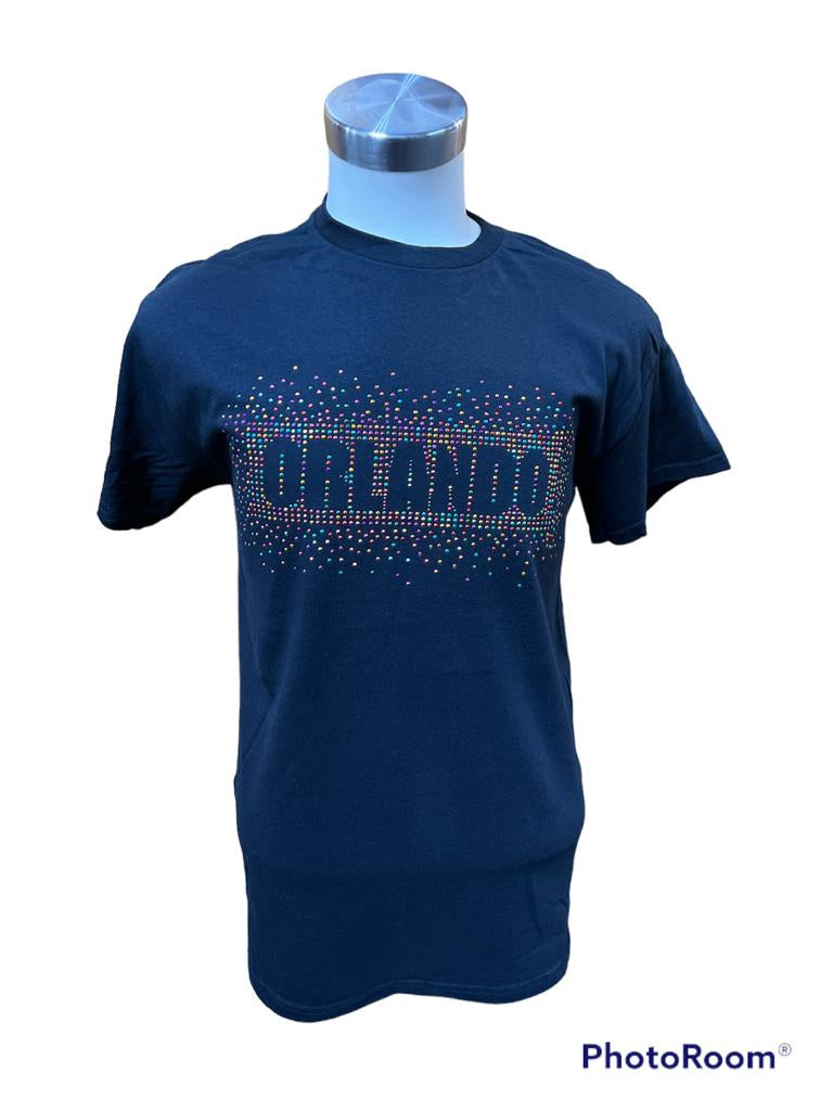 Black Orlando T-shirt With Stone kk55