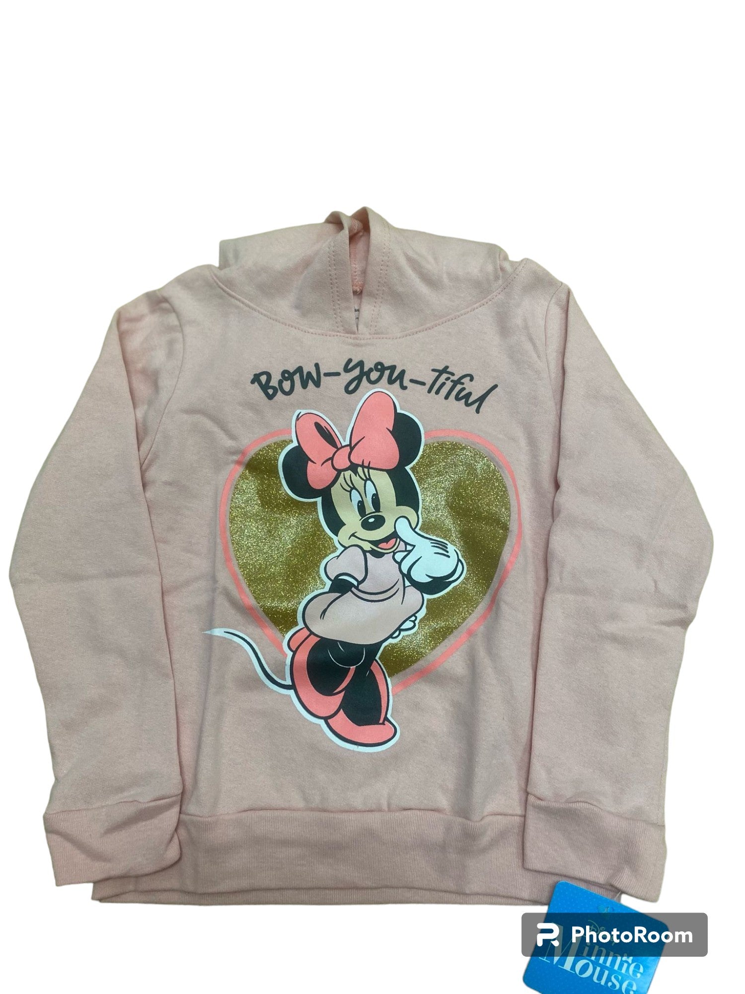Disney Minnie Bow-You-Tiful Hooded Sweatshirt Light Pink Baby