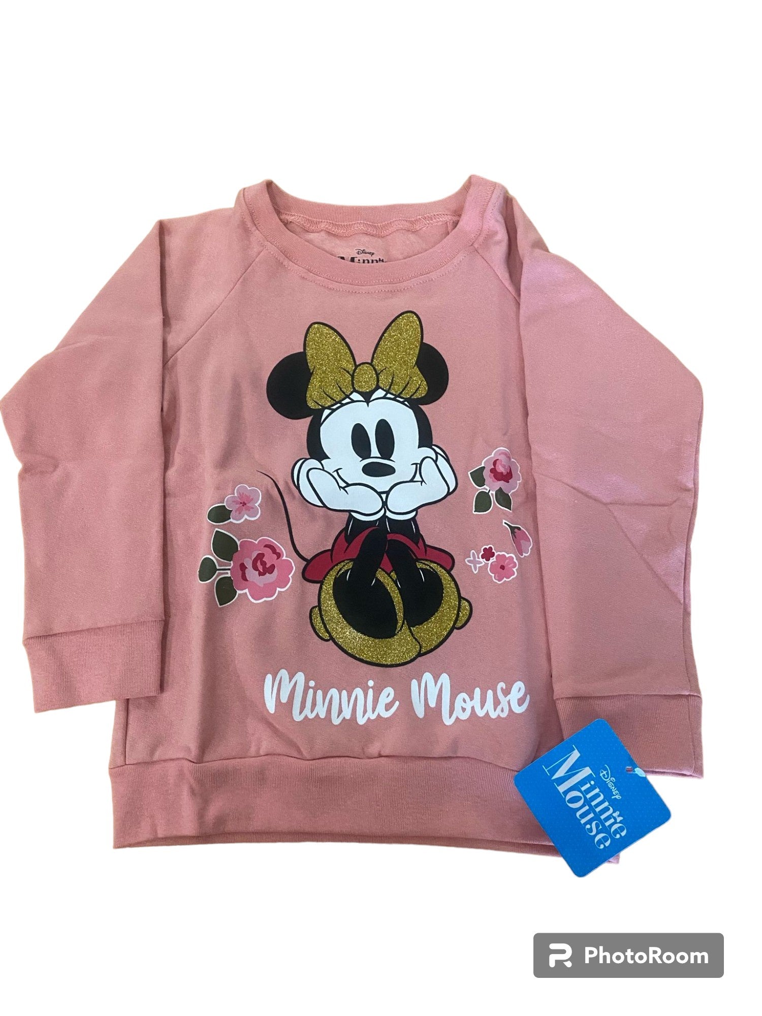 Toddler Minnie Mouse Flowers Sweatshirt Pink