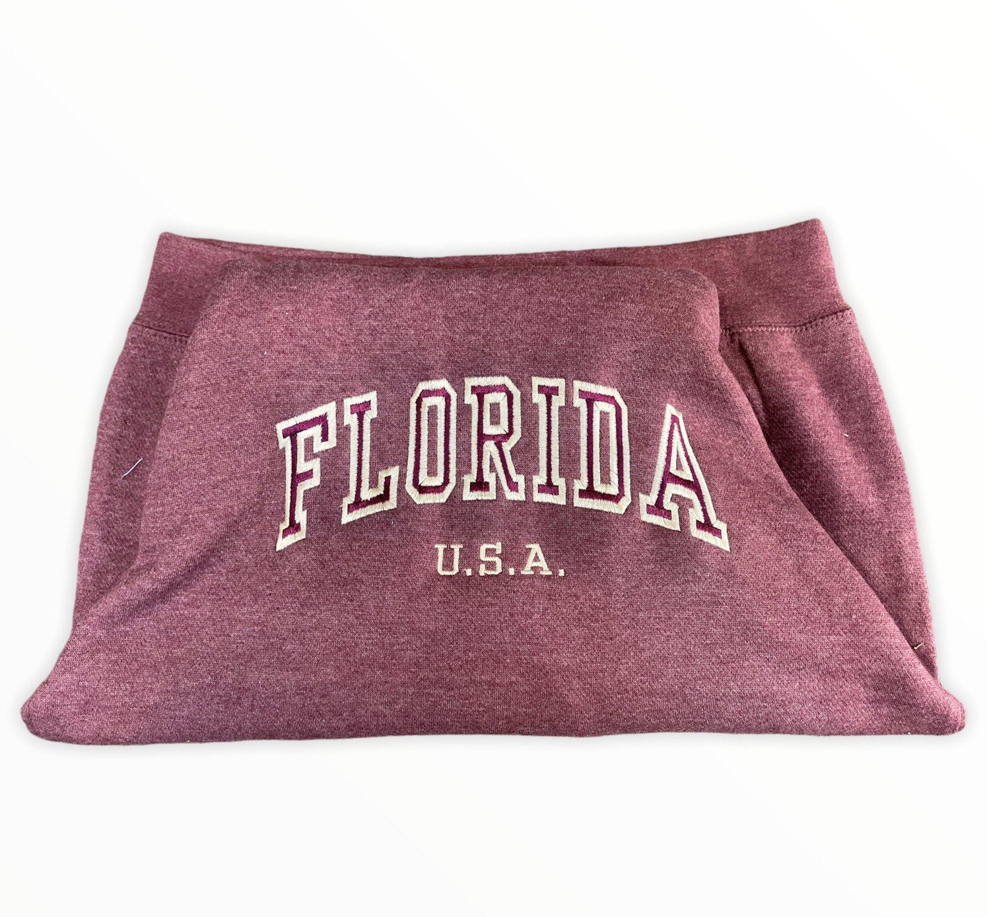 Adult Florida Pullover Sweatshirt- maroon