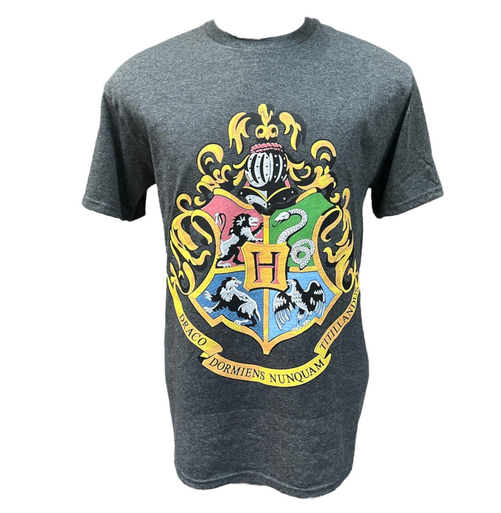 Adult Harry Potter Crest Charcoal Tee
