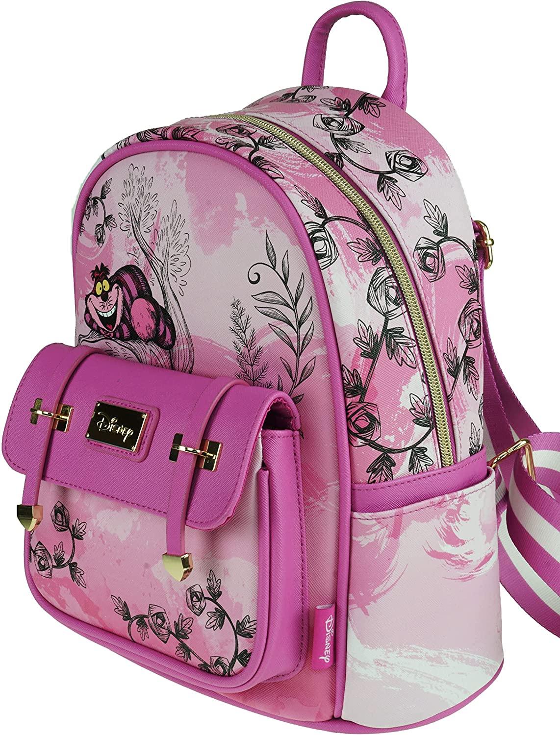 Alice in Wonderland - Cheshire Cat 11" Vegan Leather Mini Backpack