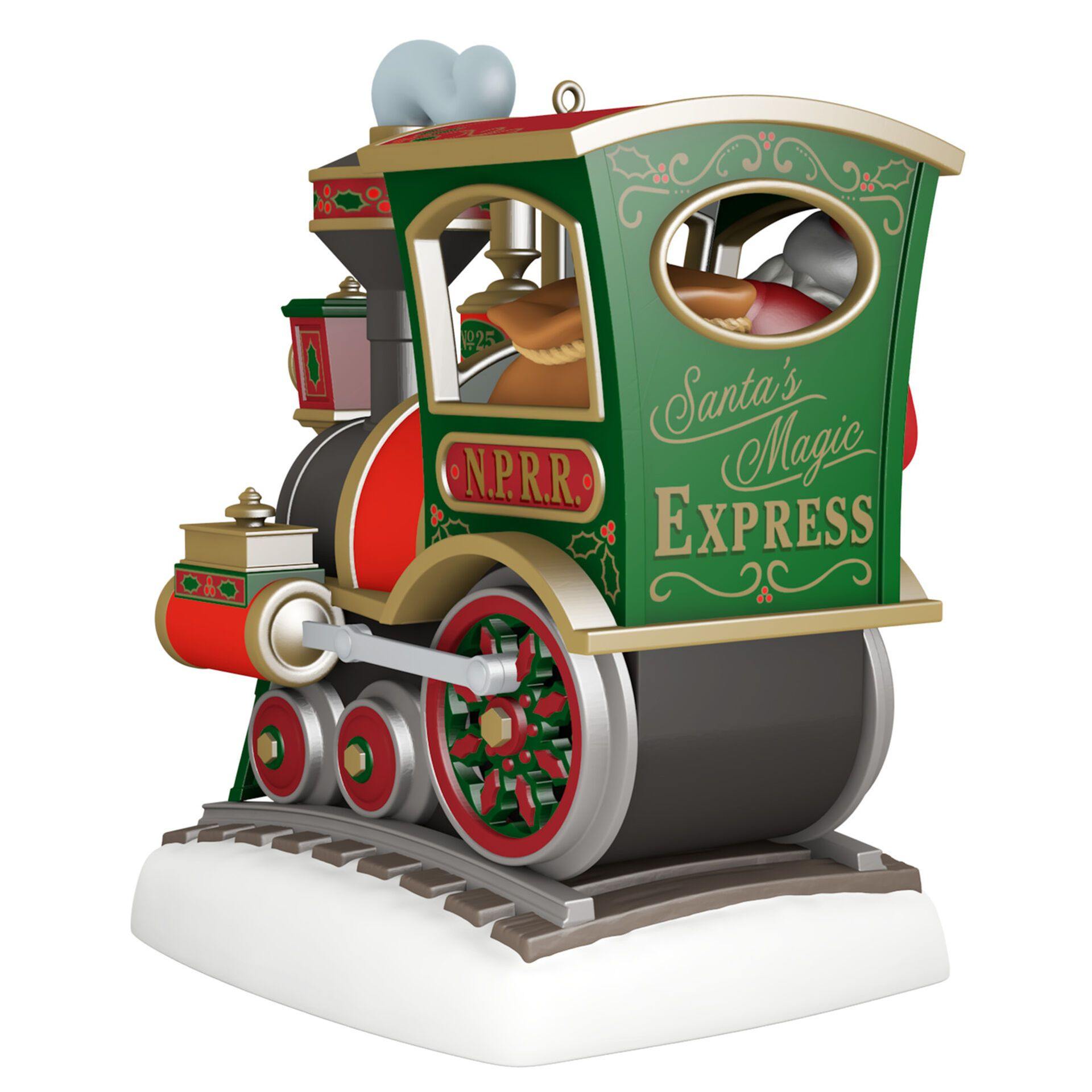 All Aboard! Santa Train Musical Ornament With Light and Motion