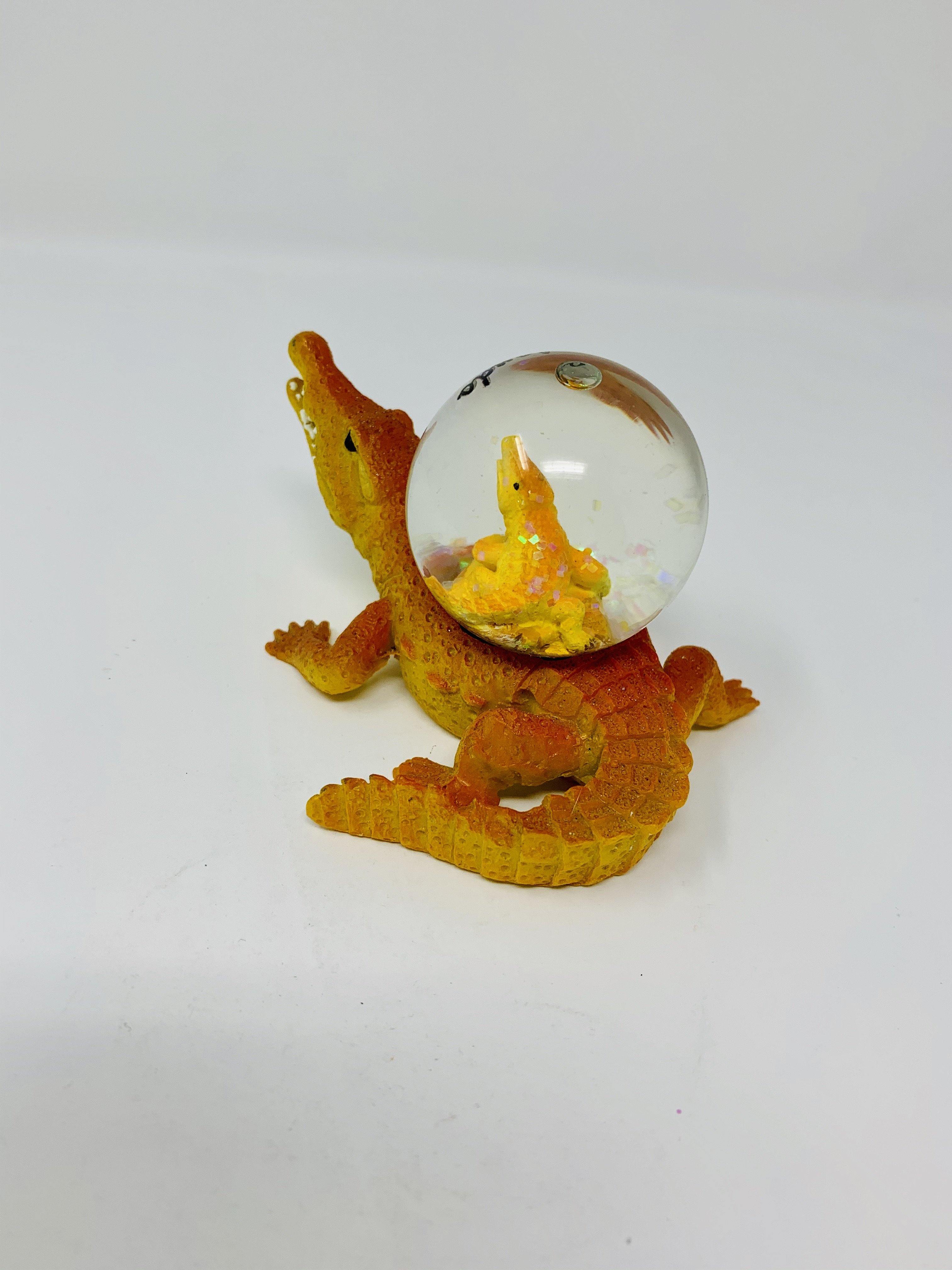 Alligator Figurine Water Globe