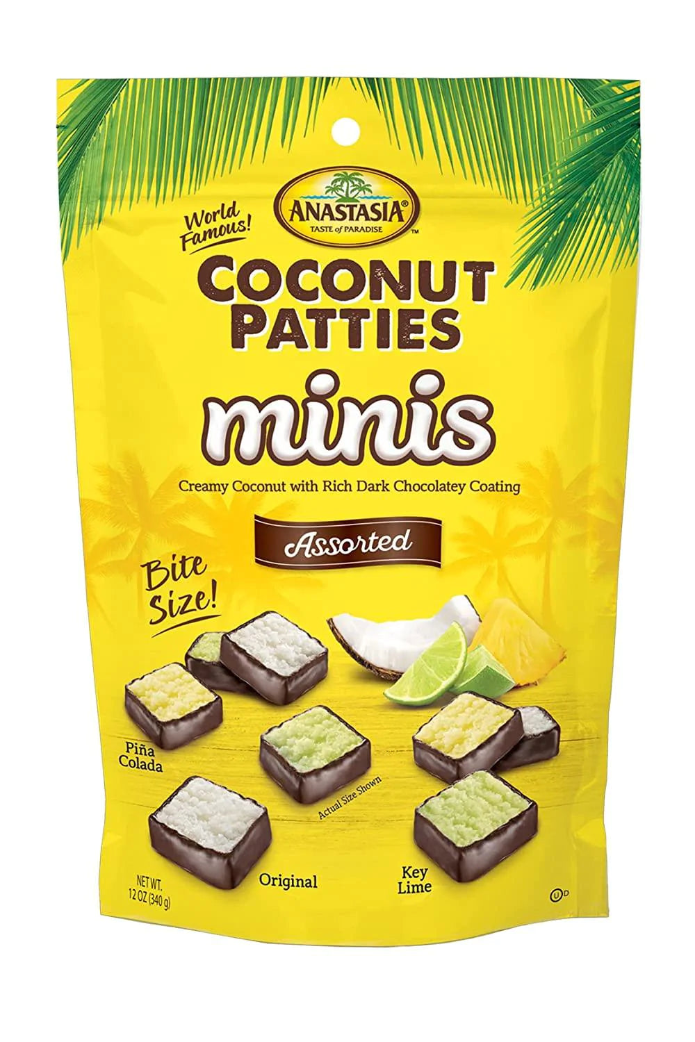 Anastasia Confections- Assorted Mini Coconut Patties 12oz Peg Bag