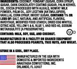 Anastasia Confections- Assorted Mini Coconut Patties 12oz Peg Bag