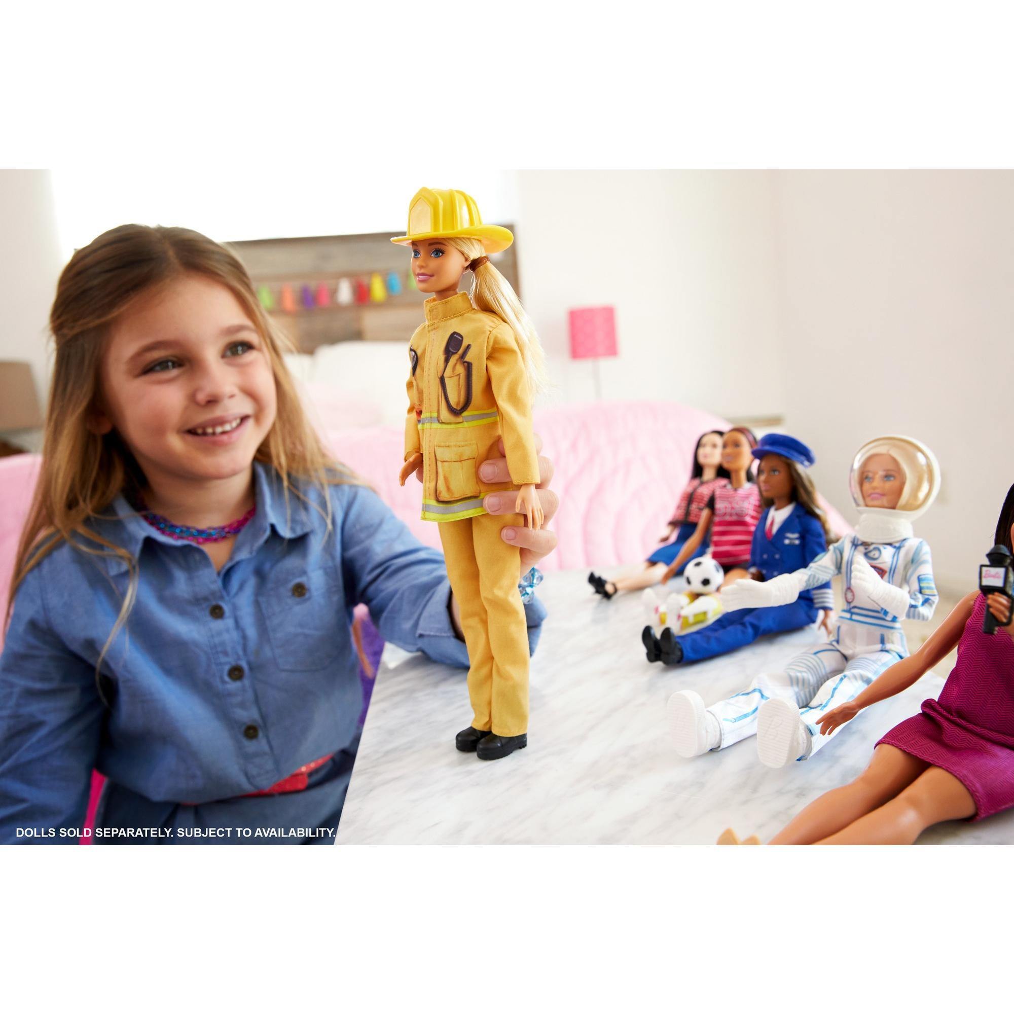 Barbie 60th Anniversary Careers Firefighter Doll With Accessories
