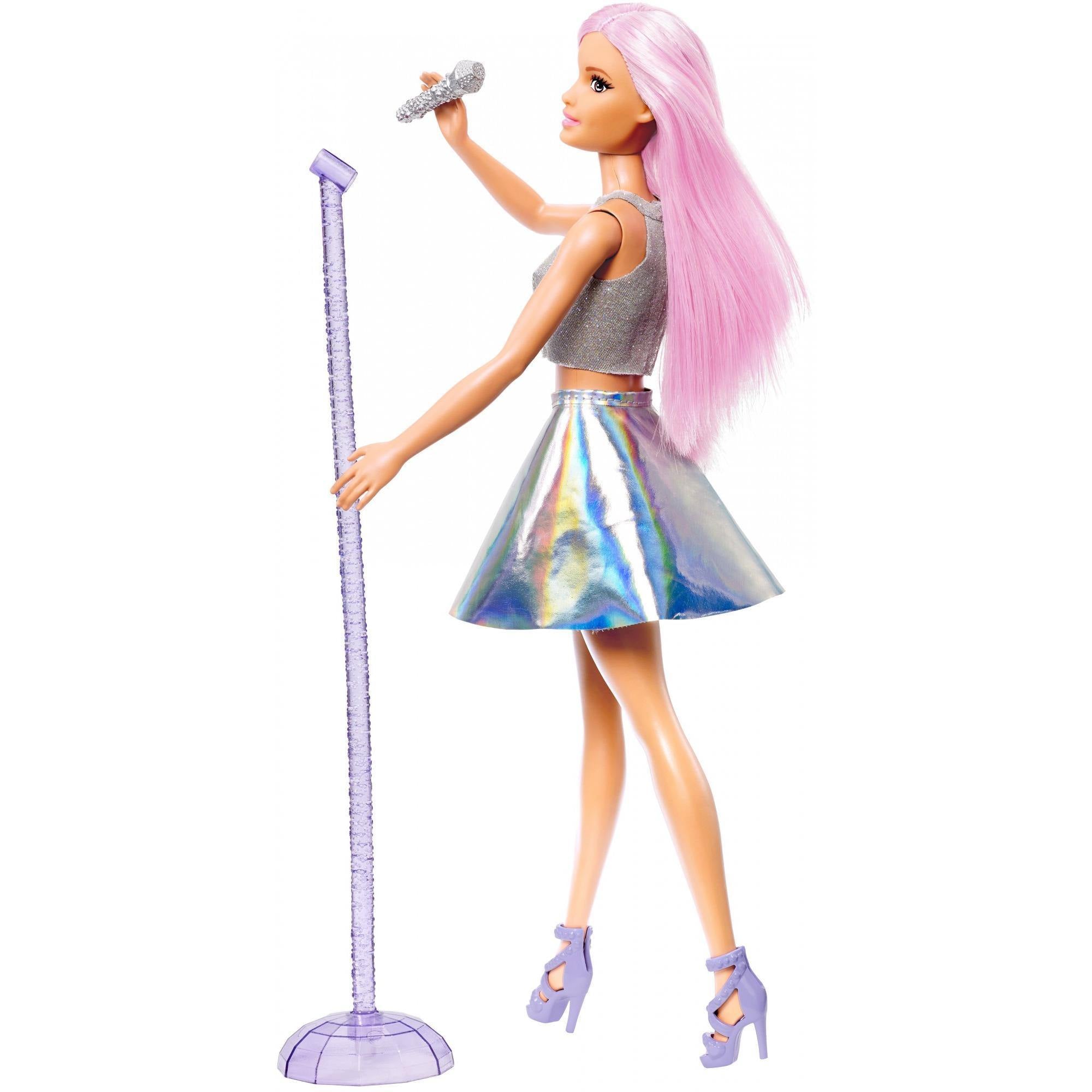 Barbie Careers Pop Star, Pink Hair with Iridescent Skirt