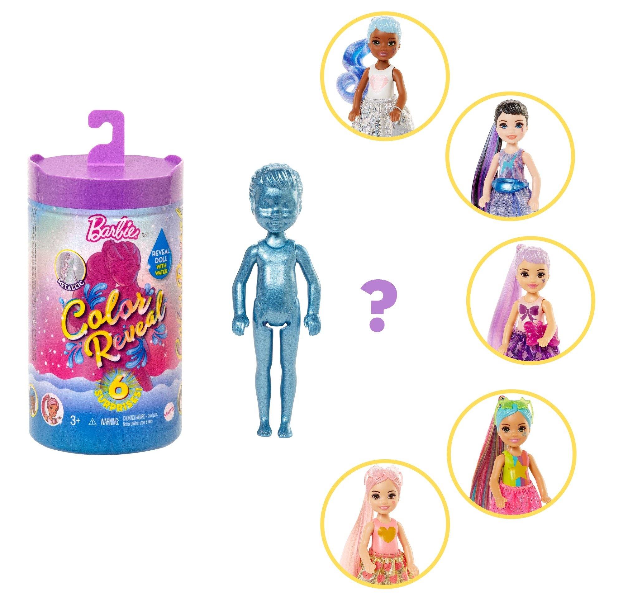Barbie Color Reveal Chelsea Doll With 6 Surprises For Kids 3 Years Old & Up (Styles May Vary)