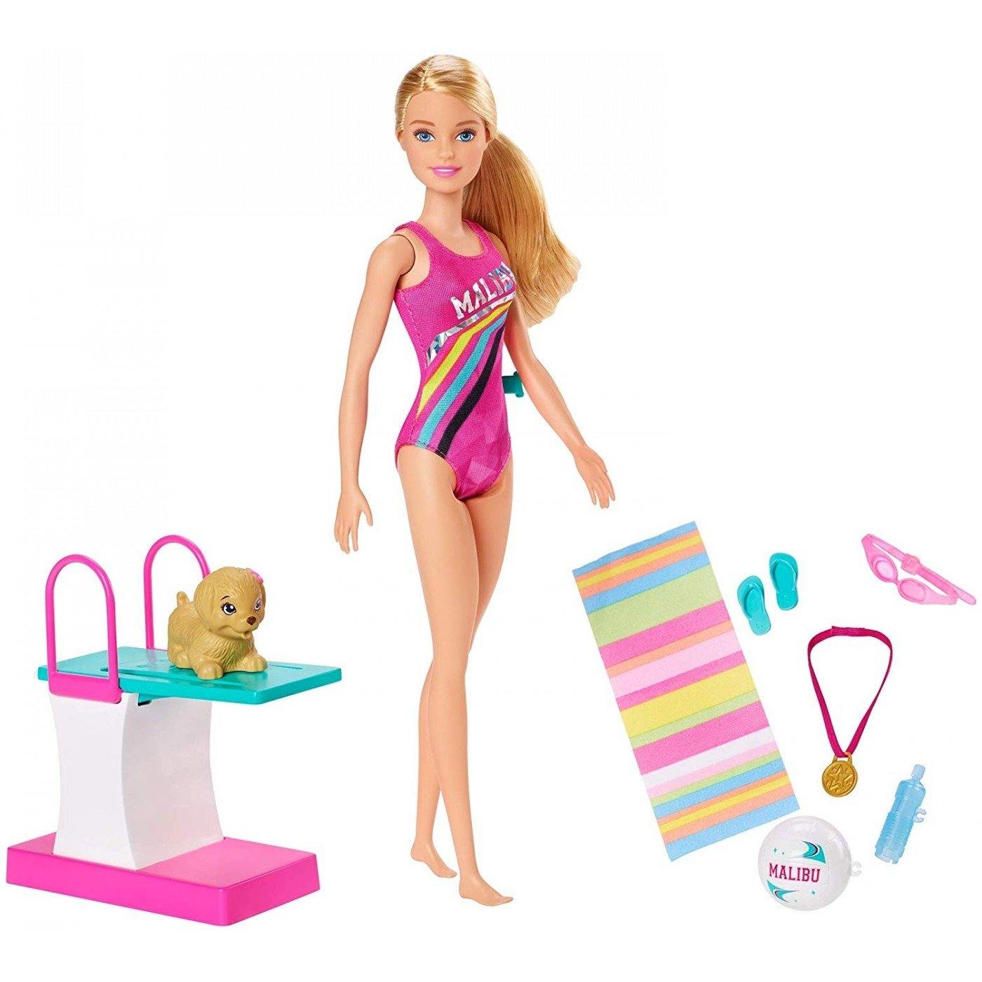 Barbie Dreamhouse Adventures Swim 'N Dive Doll with Accessories