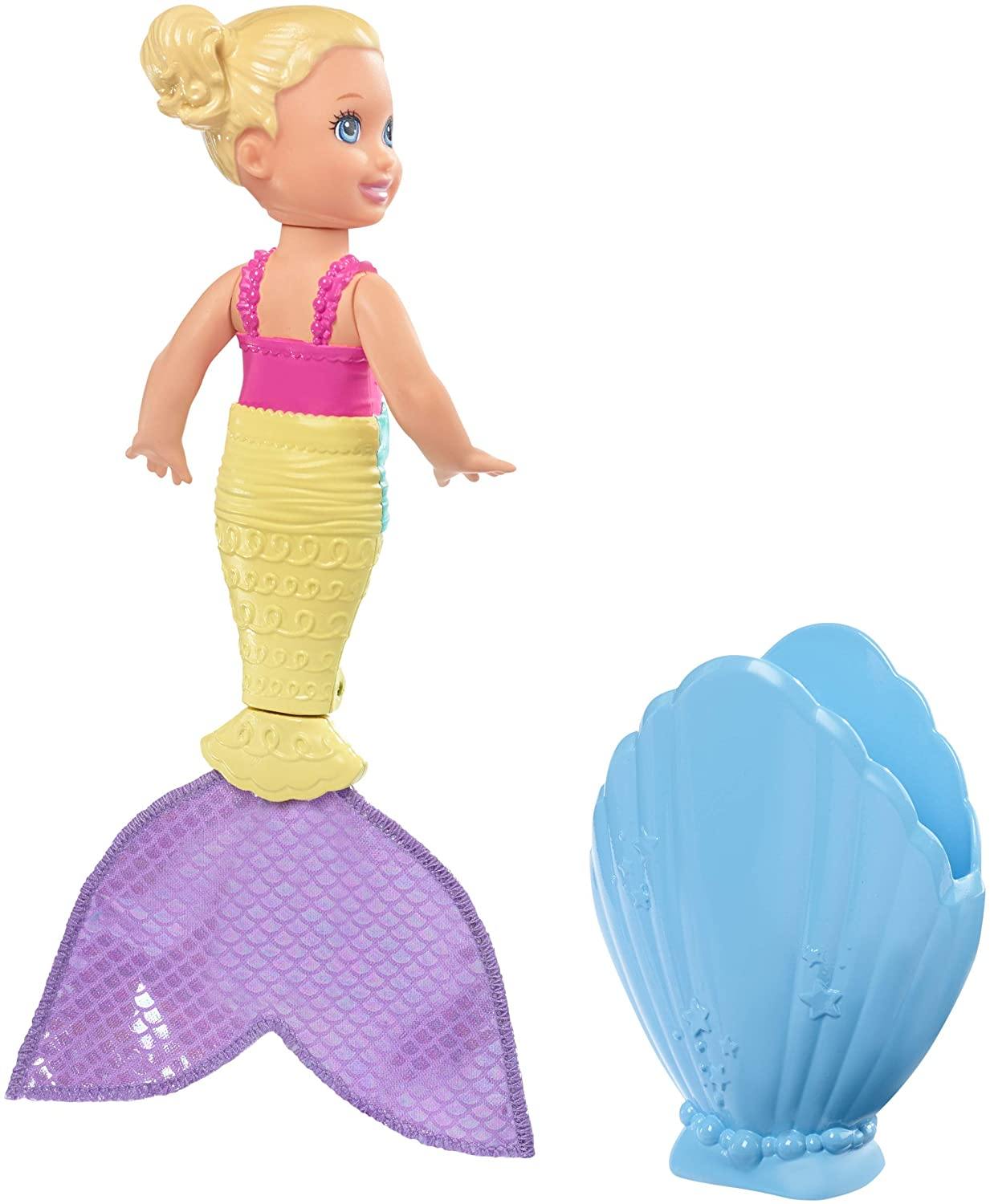 Barbie Dreamtopia Blind Pack Surprise Mermaid Dolls  [Styles May Vary], 4-inch, in Seashell, with Surprise Look, Gift for 3 to 7 Year Olds