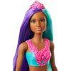 Barbie Dreamtopia Mermaid Doll, 12-Inch, Teal And Purple Hair