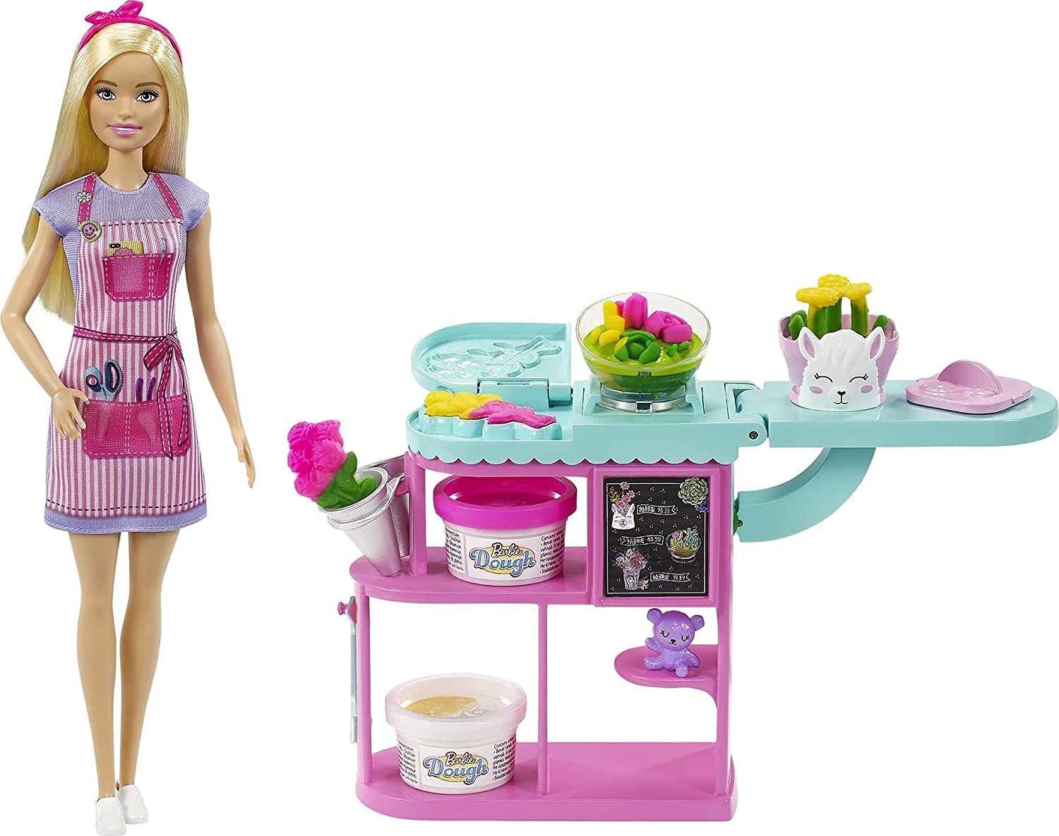 Barbie Florist Playset with 12-in Blonde Doll