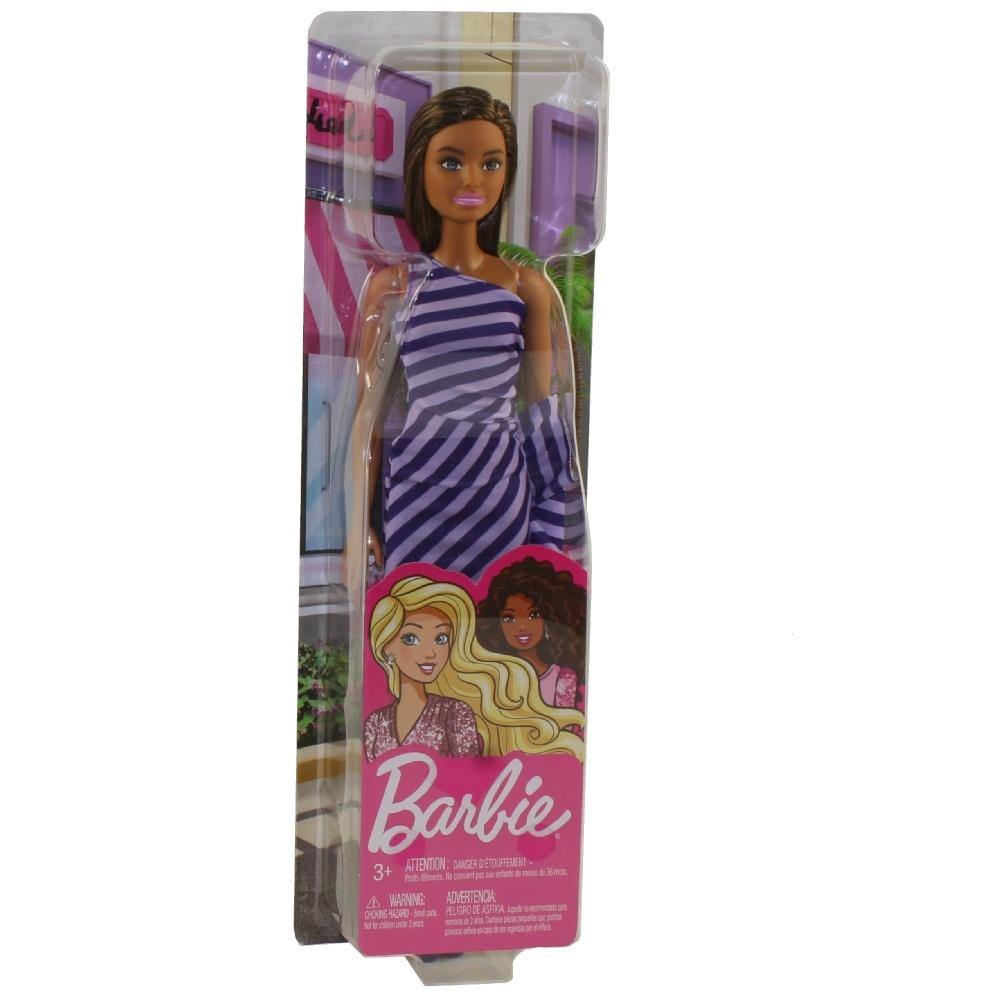 Barbie Glitz Doll Stripe Dress (Purple)