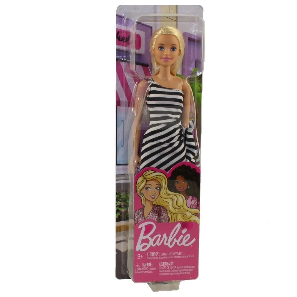 Barbie Glitz Doll - STRIPED DRESS (Black & White)