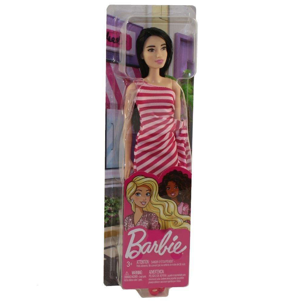 Barbie Glitz Doll - Striped Dress (Pink)