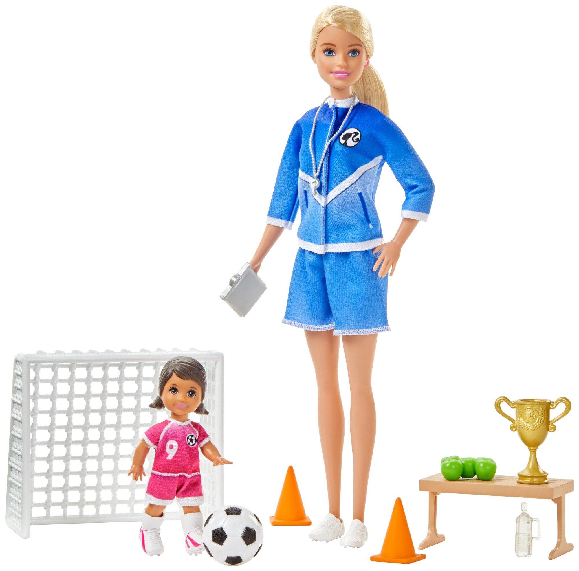 Barbie Soccer Coach Playset With Accessories - Blonde