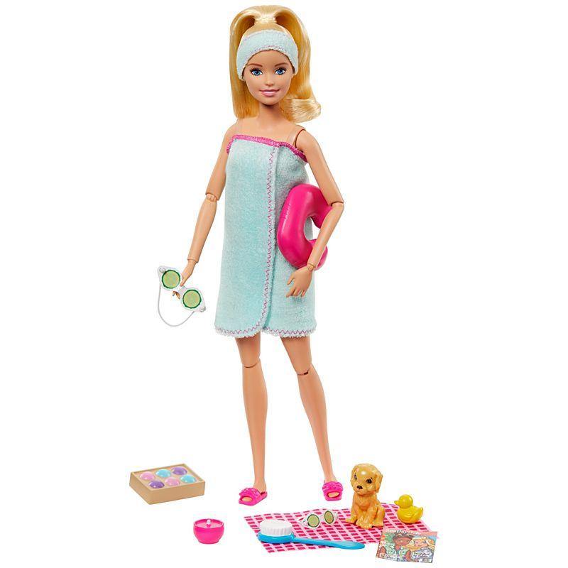 Barbie Spa Doll, Blonde, and 9 Accessories