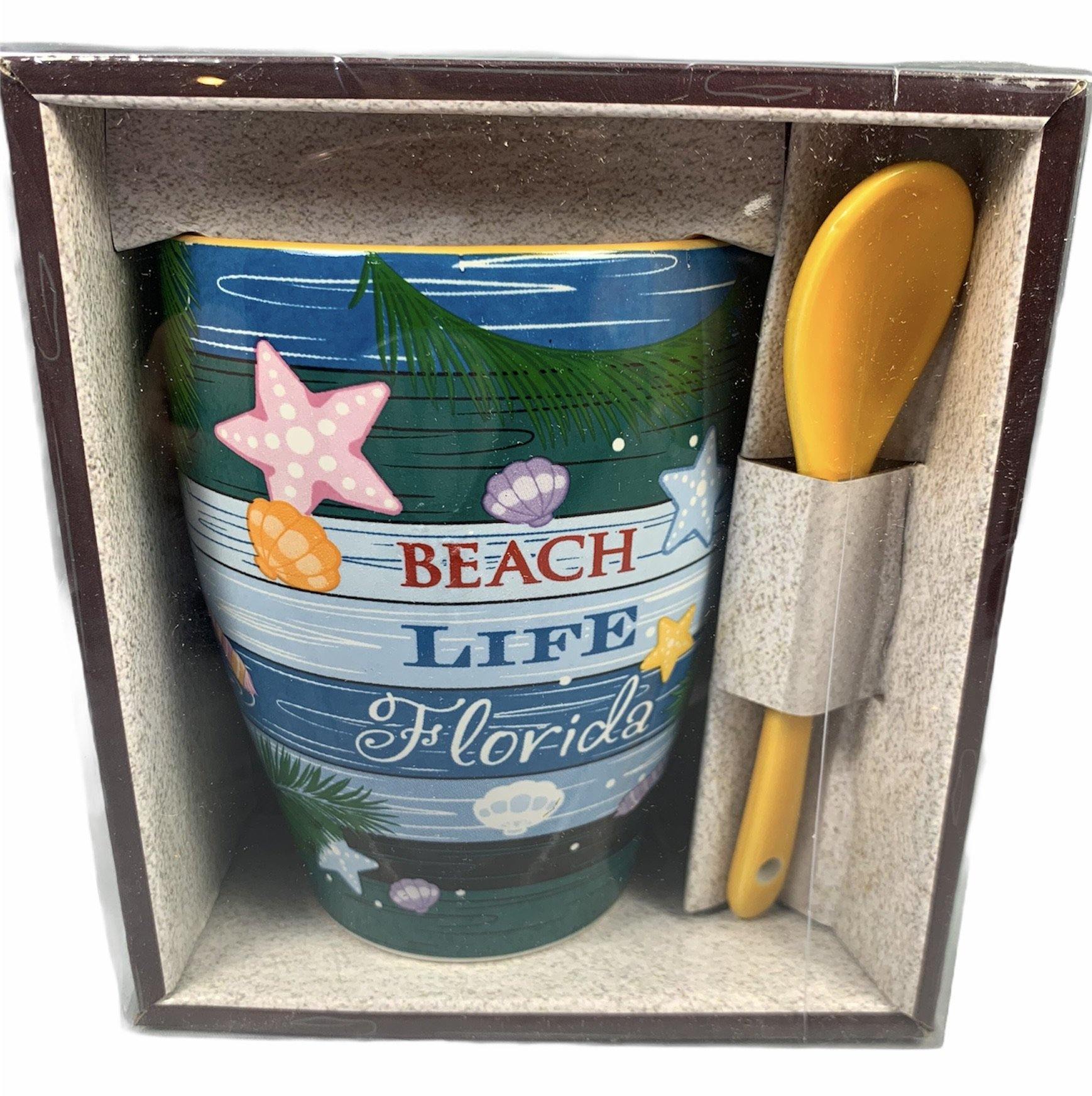 Beach Life Florida Mug with Spoon