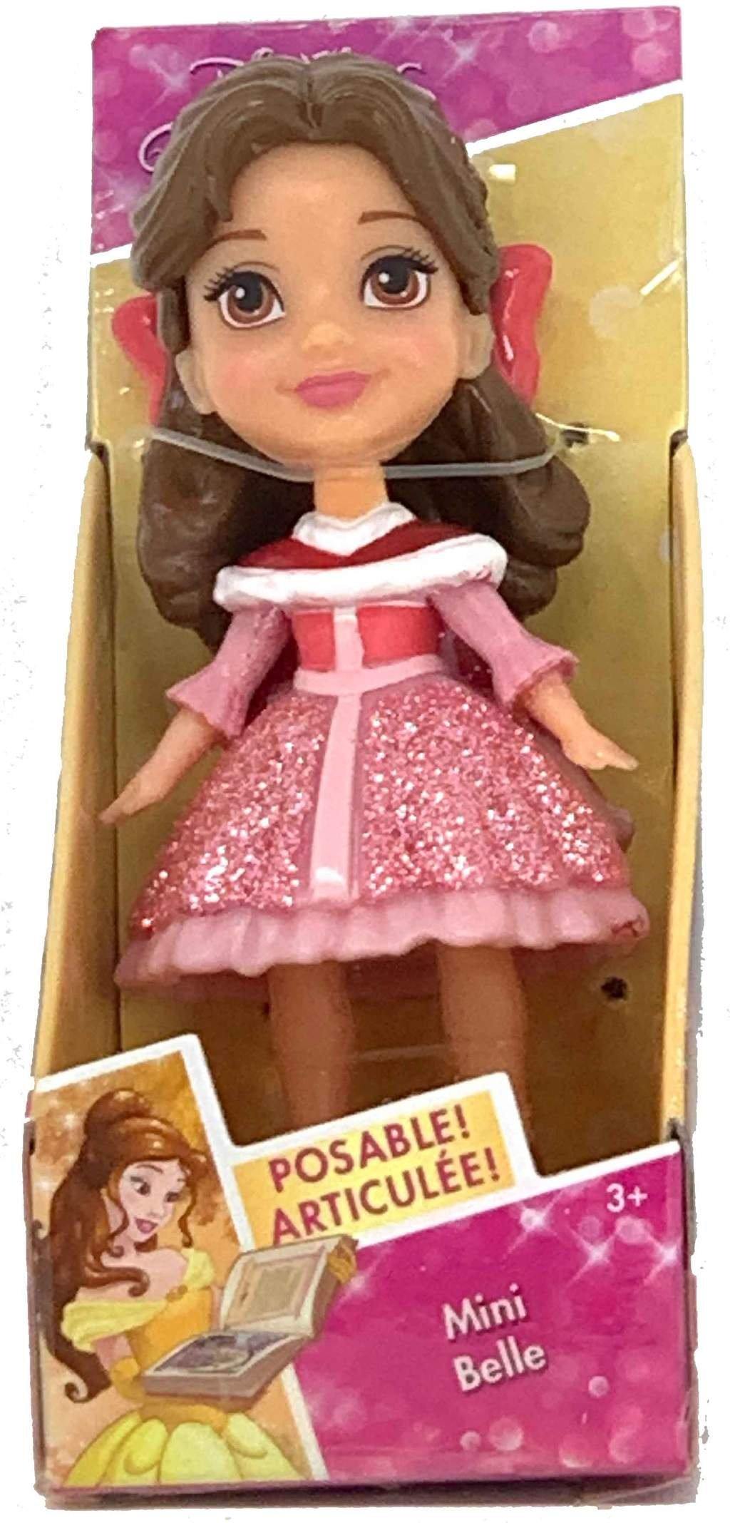 Belle Pink Dress Disney Mini Toddler Doll 3"