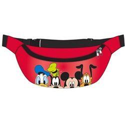 Belly Bag 4 Face Donald Goofy Mickey Pluto, Red