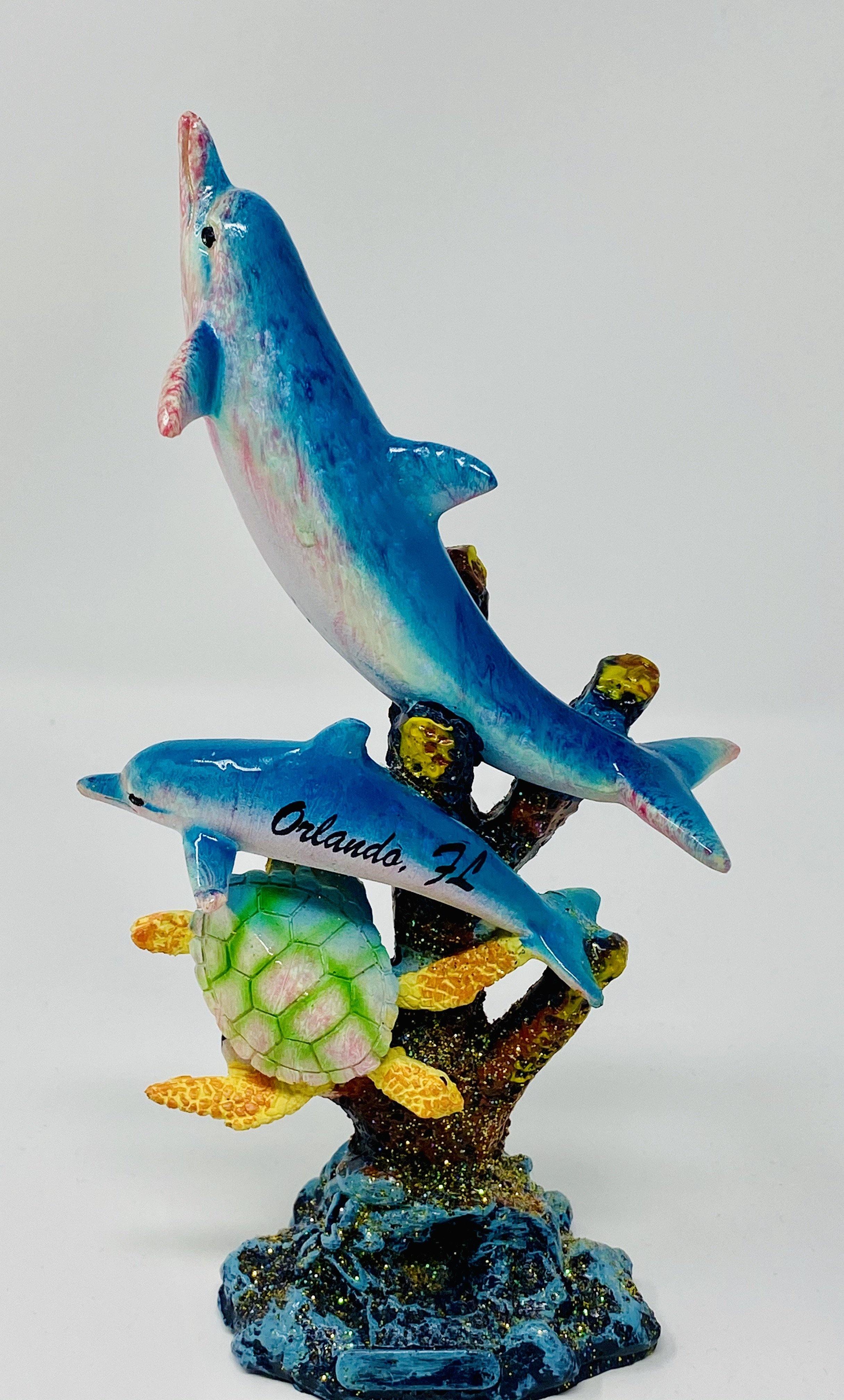 BLUE DOLPHIN FIGURINE LARGE