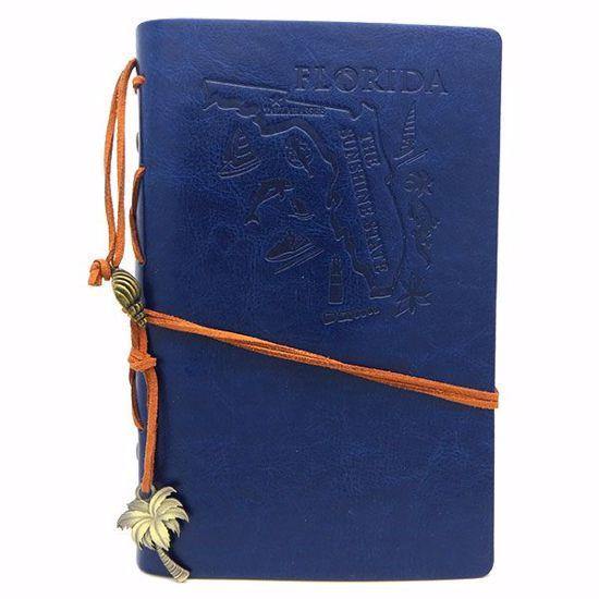 Books Journal W/Charm State Shape W/Shell And Palm