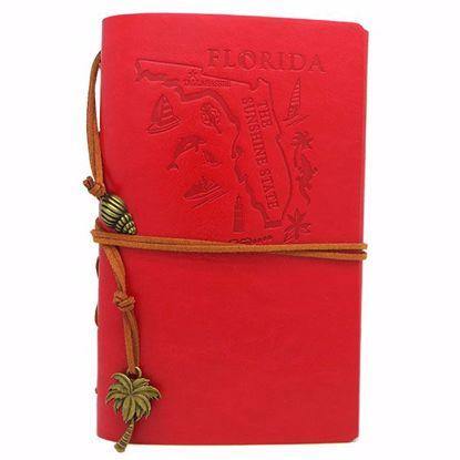 Books Journal W/Charm State Shape W/Shell And Palm