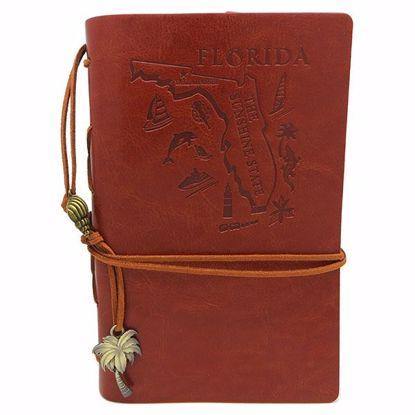 Books Journal W/Charm State Shape W/Shell And Palm