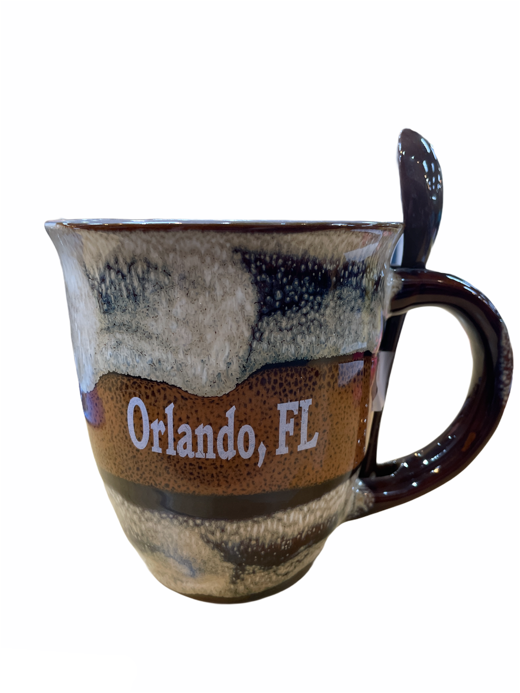 Ceramic Glazed Spoon Mug -OR3998
