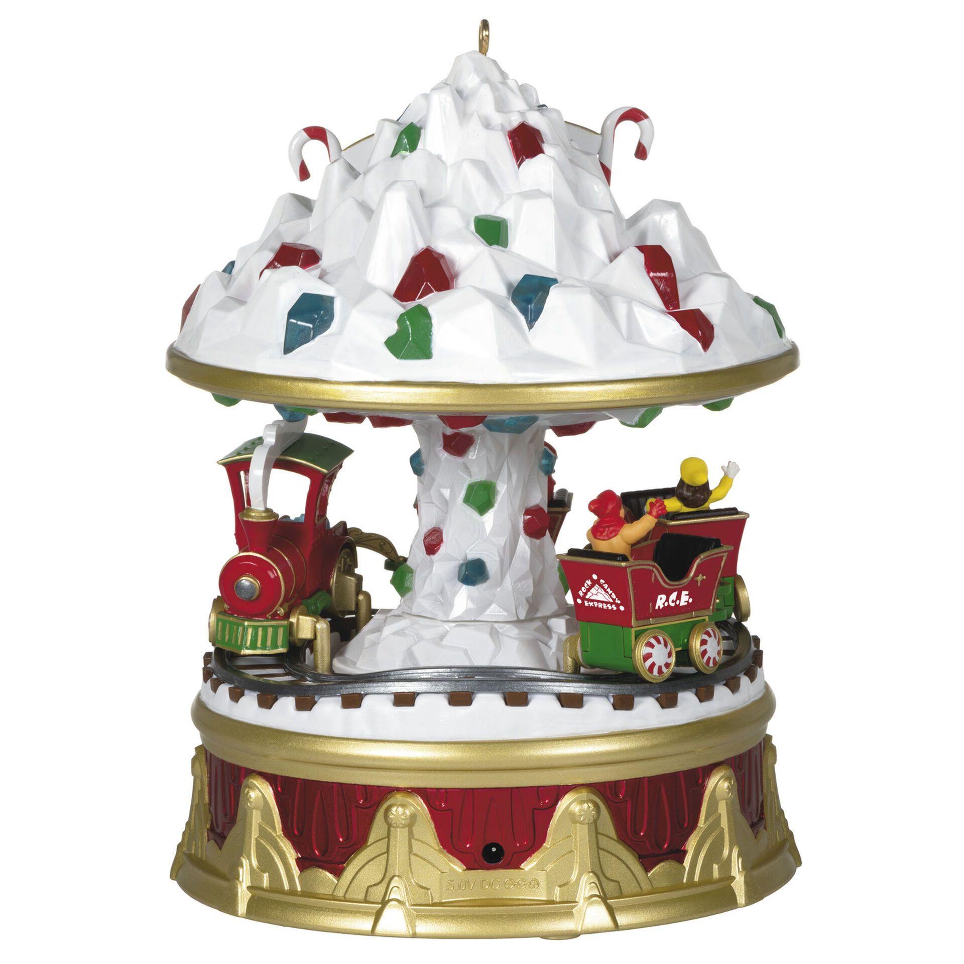 Christmas Carnival Rock Candy Express Musical Ornament With Light and Motion