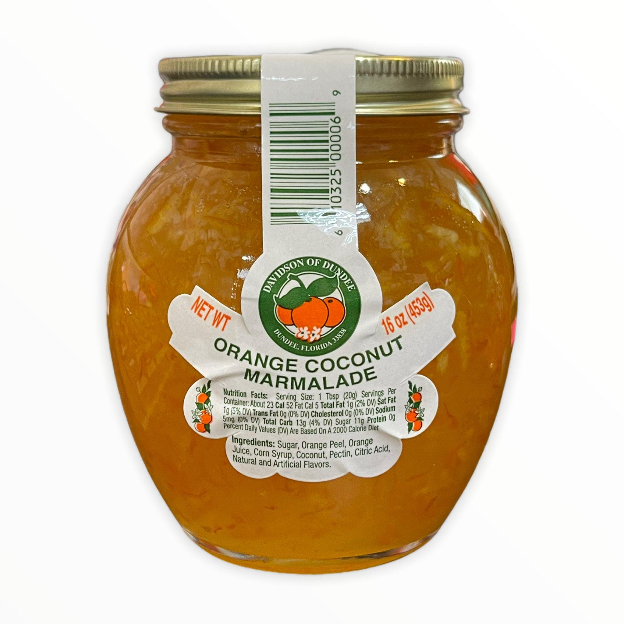 Davidson of Dundee Orange Coconut Marmalade 16oz (5 pack )