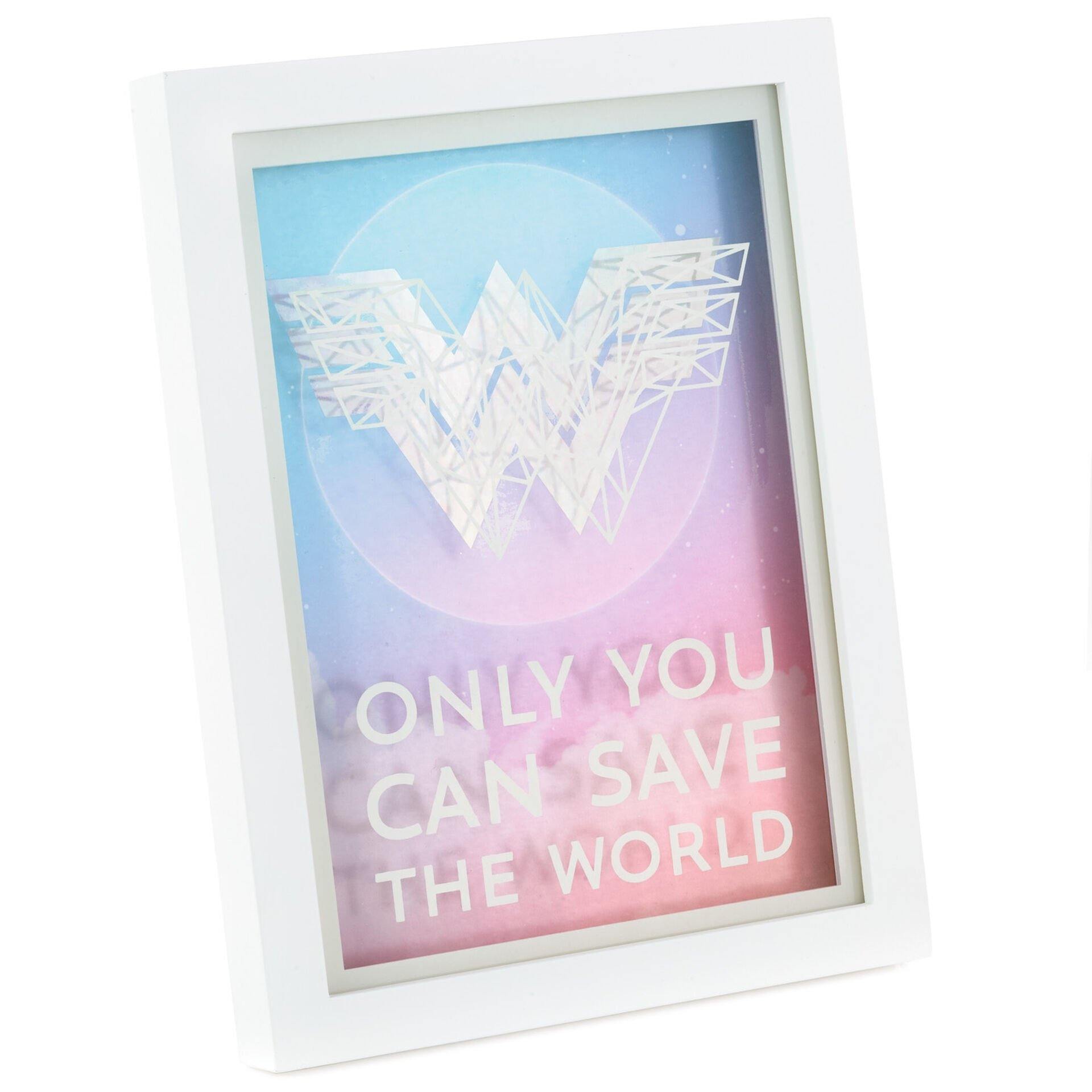 Dc Comics™ Wonder Woman 1984 Save The World Framed Quote Sign, 7.5X10