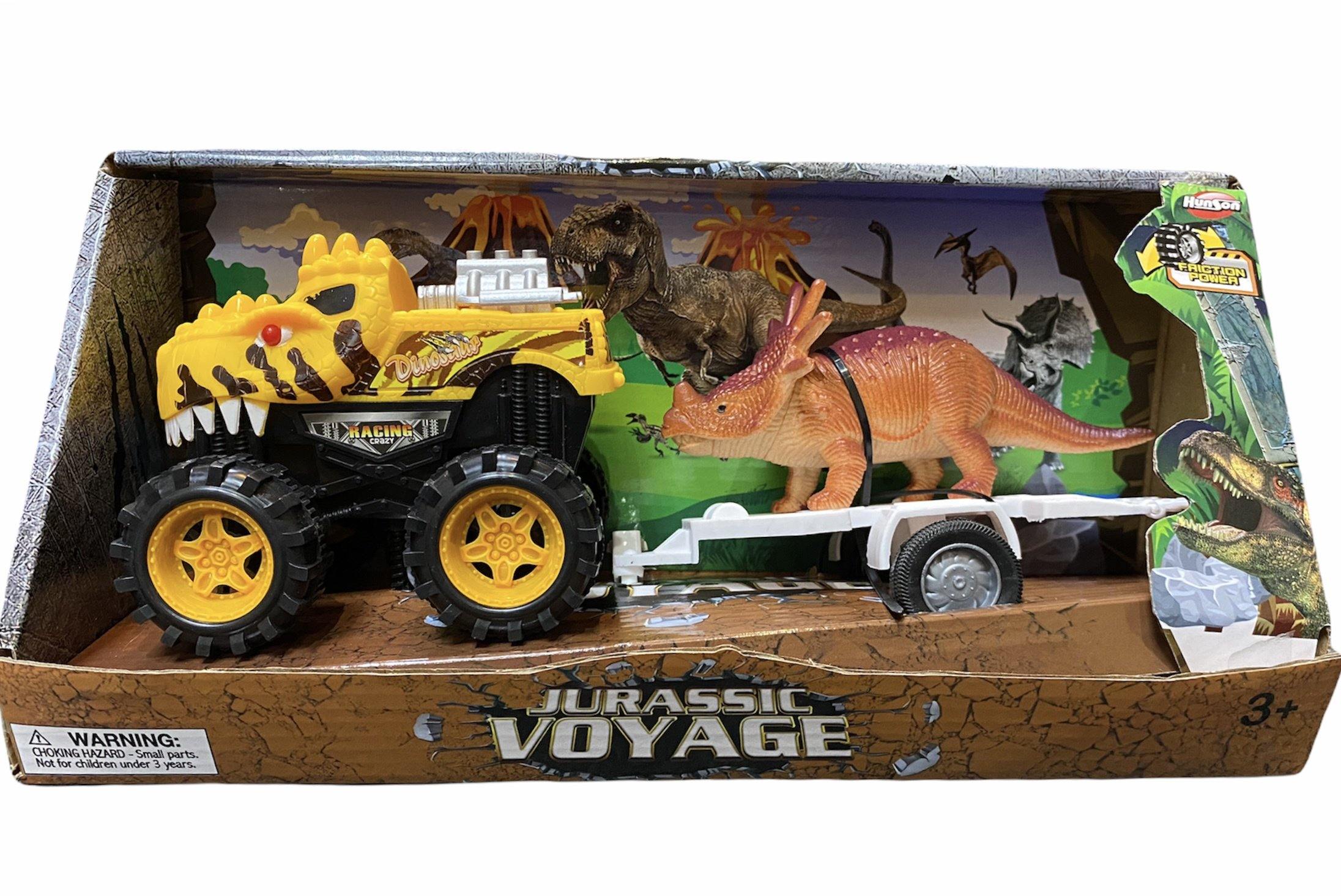 Dino Truck  6"  Dinosaurs In Open Box