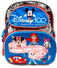 Disney 100 Years 3D Backpack With Sequin 12"