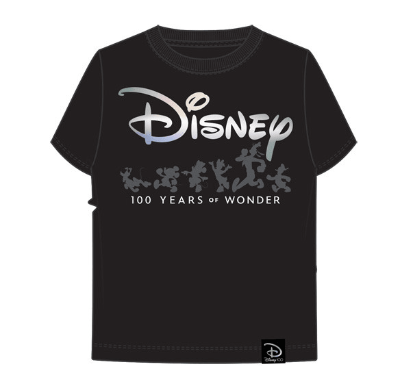 Disney 100 Years of Wonder Youth Black Tee