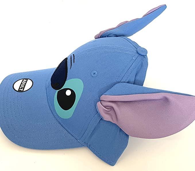 Disney Adult Stitch Baseball Hat 3D Ears Blue