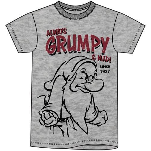 Disney Always Grumpy Adult T-shirt, Gray